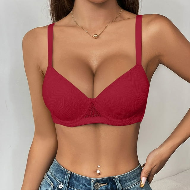Bras for Women Womens Bralette Cut Underwire Demi Bralettes Full Coverage Smooth Comfortable Bra 75B