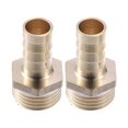 thumbnail image 1 of 2uds 12mm 1/2" BSP Macho Rosca Conector Manguera Conector de Latón para Manguera de Combustible Agua Aire, 1 of 1