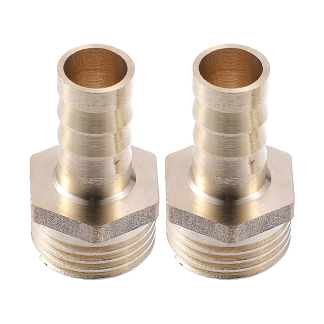 2uds 12mm 1/2" BSP Macho Rosca Conector Manguera Conector de Latón para Manguera de Combustible Agua Aire