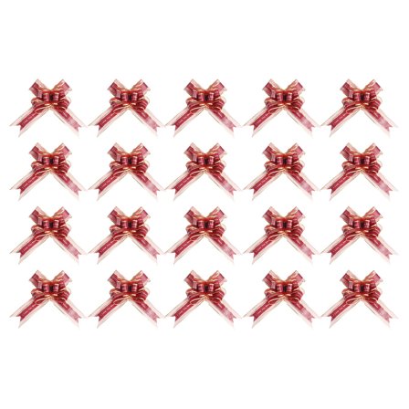 FUEENIRVA Valentine Pull Bows Decoration Red Chiffon 20Pcs 29.5In