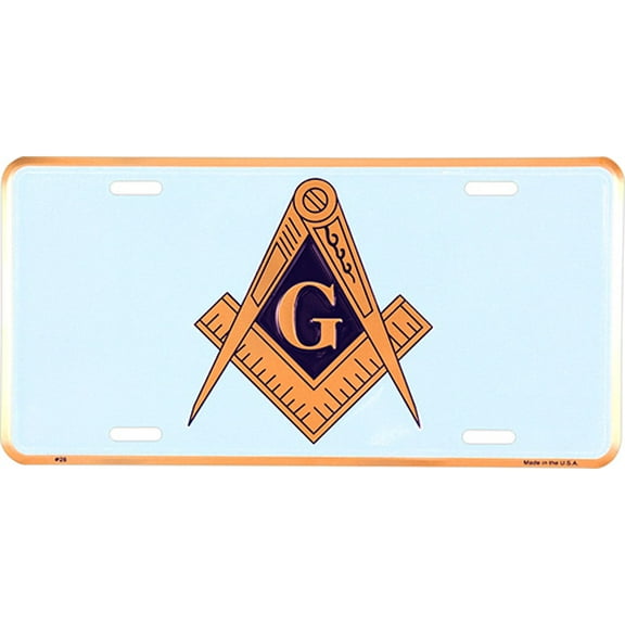 Hangtime Masonic Emblem 6x12 License Plate