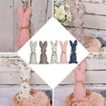 thumbnail image 5 of 5x Cute Cloth Rabbit Easter Figure Farmer Bunny for Photo Prop Party Decor, 5 of 6