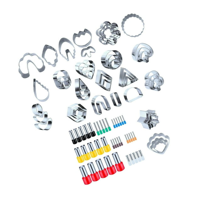 89Pcs Large Polymer Clay Shape circle cutters Cutter Set Art Stainless Geometry Circle Shape Baking