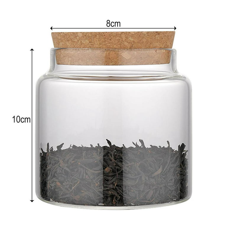 WBBOOMING High Quality Glass Transparent Container Glass Jars With Bamboo  Lids Candy Tea Coffee Sugar Storage Jars Kitchen Boxes