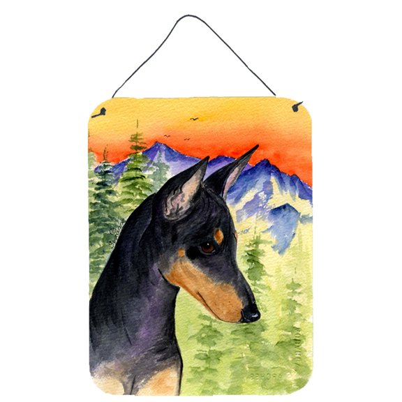 Caroline's Treasures SS8425DS1216 Manchester Terrier Wall or Door Hanging Prints, 12x16, multicolor