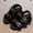 Black, variant on BRGZLK Boys Girls Sport Sandals Summer Peep Toe Summer Comfortable Breathable Outdoor Hiking Adjustable Strap Platform Double Strap Sandal Black 5.5-6 Years
