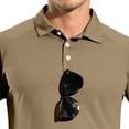 thumbnail image 6 of WTOBBY Men's Raglan Sleeve Performance Shirt with UPF 50+ Sun Block, Lightweight Long Sleeve, and Golf-Ready Design for Breathable Summer Wear ,Brown L, 6 of 7