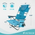 thumbnail image 2 of Open Box Deltess Ostrich Deluxe Aluminum Chair w/Cooler Bag, Light Blue, 2 of 10