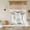 Brown, variant on Brown Wood Grain Tie Up Curtains for Windows, Adjustable Balloon Window Shades, Ombre Rustic Retro Wooden Plank Kitchen Window Treatments Farmhouse Short Curtains with Rod Pocket 42"x45"