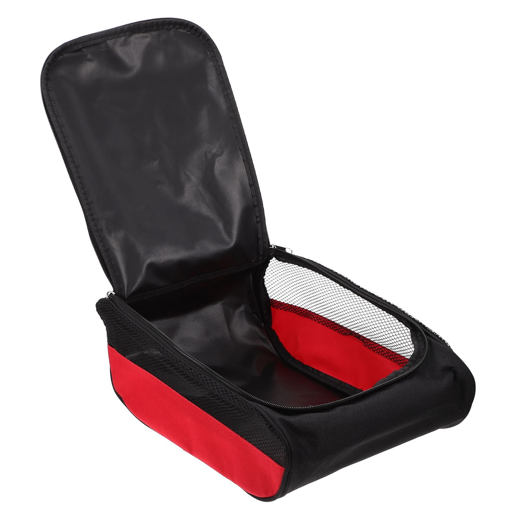 FONDOTIN Red Nylon Golf Shoe Bag, Breathable Travel and Sports Storage Pouch, and Lightweight, 1 Piece
