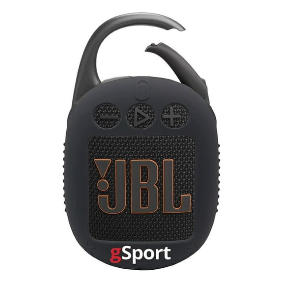 JBL Clip 5 Ultra Portable Bluetooth Speaker with gSport Silicone Sleeve (Black)