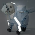 thumbnail image 3 of Hooded Dog Raincoat Full Coverage Slicker Poncho With Reflective Strips And D Ring Attachment, 3 of 6