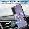 thumbnail image 5 of Allytech Galaxy S24 Plus Wallet Case with Card Holder, 360°Rotation Ring Stand, Support Car Mount, PU Leather Full Body Shockproof Slim Anti-Drop Women Men Cover for Samsung Galaxy S24+, Purple, 5 of 8