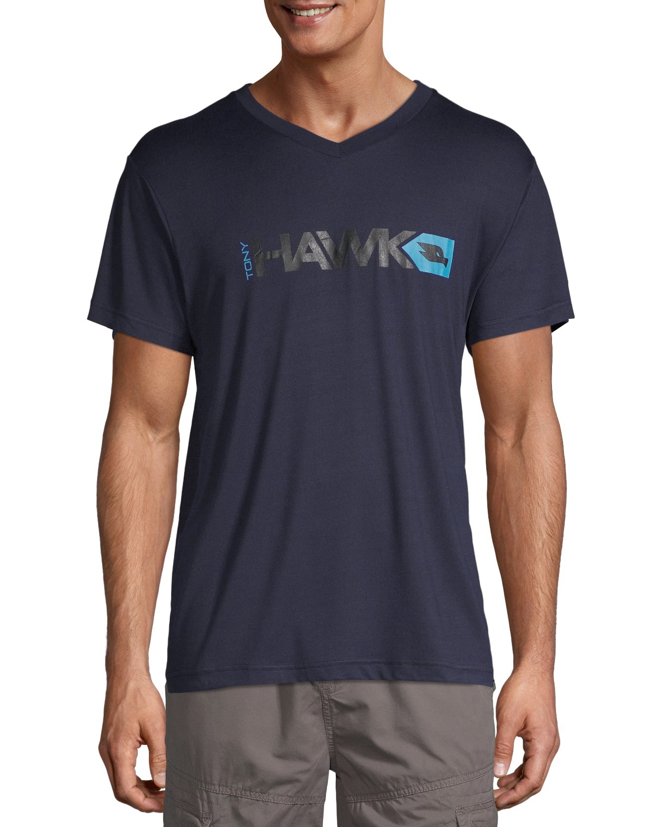 Tony Hawk Tony Hawk Mens Lounge Shirt Super Soft Jersey VNeck T