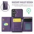 thumbnail image 4 of Dteck for Samsung Galaxy S24+ Plus Case Detachable Wallet Case with Card Holder, Samsung Galaxy S24+ Magnetic Case Compatible with MagSafe, PU Leather RFID Blocking Flip Kickstand Credit Slots,Purple, 4 of 7