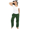 thumbnail image 2 of Leveret Womens Flannel Pants Black & Green Plaid X-Large, 2 of 4