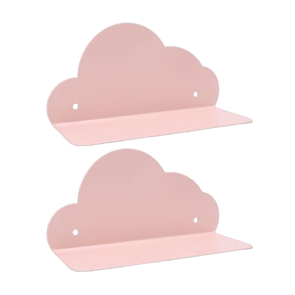 Cloud Shape Wall Shelf Metal Mounted Decorative Floating Storage Shelves Space Saving Iron Display Racks 16.5x5.5x8.5cm / 6.50x2.17x3.35in