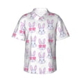 thumbnail image 2 of Goofa Heart Rabbit Hawaiian Shirt for Men, Unisex Summer Beach Casual Short Sleeve Button Down Shirts,Aloha Tropical Floral print shirt-X-Large, 2 of 9