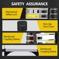 thumbnail image 4 of 10.5 FT Telescoping Ladder, Aluminum Alloy Multi-purpose Telescopic Ladder with Hooks and Triangular Support Frame, Telescope Ladder for Industrial, Attic, RV, and Home, Weight Capacity 330 LBS, 4 of 9