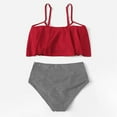 thumbnail image 4 of JINMGG Womens Plus Size Clearance Women Printing Small Fresh Solid Color Swimsuit Split Bikini Set Swimwear, 4 of 5
