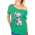 thumbnail image 1 of Awkward Styles Halloween T Shirt Zombie Unicorn Off Shoulder Tops for Women, 1 of 4
