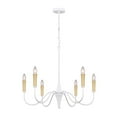 thumbnail image 3 of Canarm  6 Light Chandelier matte white with optional gold sleeves, 3 of 5