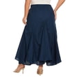 thumbnail image 6 of Beautybatik Navy Blue Women Cotton Boho Gypsy Long Maxi Godet Flare Skirt 1x, 6 of 6