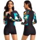 thumbnail image 2 of Xishao Trajes de Baño para Mujer Completos Mangas Largas Bañador Swimwear para Playa Surf Fiesta Piscina Nadar Negro corto XL Negro corto XL Xishao ropa, 2 of 2