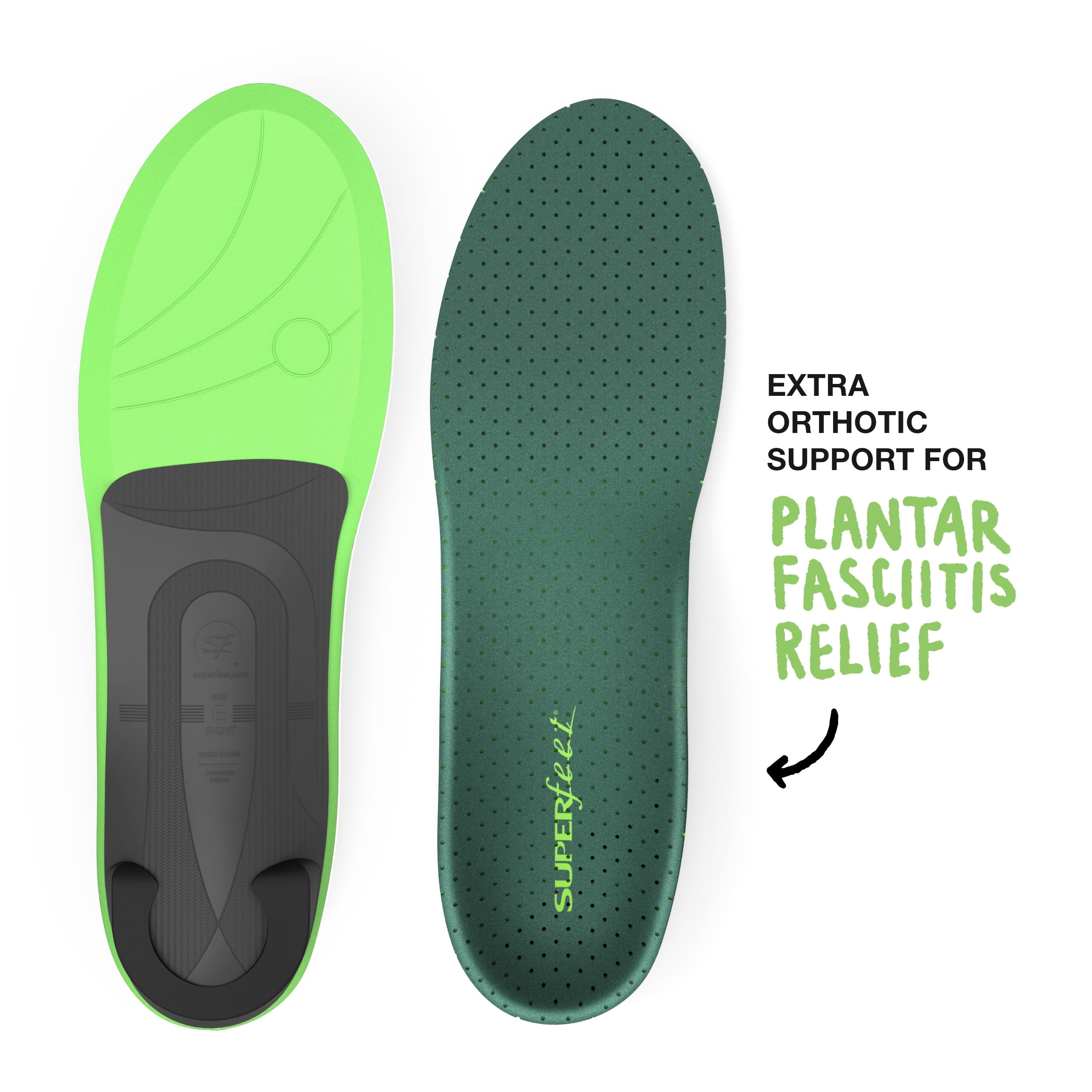 Superfeet Casual Pain Relief Insoles (Everyday) Trim-To-Fit Arch