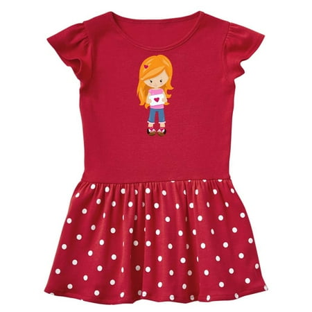 

Inktastic Valentine s Day Girl Orange Hair Girl In Love Gift Toddler Girl Dress