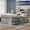 Gray, variant on Captain Platform Bed Frame with Storage and Bookcase Headboard, Full Size Bed with Four Drawers, Under Bed Storage, No Box Spring Needed, Gray