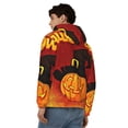 thumbnail image 4 of Wukai Halloween Pumpkin Print Men's Zip-Up Hoodie,Fleece Full-Zip Hoodie for Men, Hooded Sweatshirt-X-Large, 4 of 5