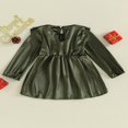 thumbnail image 4 of POINTERTECK Toddler Baby Girl Fall Velvet Dress Ruffle Long Sleeve Round Neck A-Line Dresses, 4 of 9