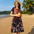 thumbnail image 3 of Lsque Chucky Print Women's Casual Dress T-Shirt Summer Short Sleeve Scoop Neck Swing Dresses, 3 of 7