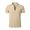 Khaki, variant on ZHOGXU Summer Loose Fit Short Sleeve Stand Collar V Neck Breathable Men's T Shirts Work Wear