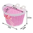 thumbnail image 3 of Front Basket Bowknot Bike Shopping Holder for Children Kids Pink, 3 of 8