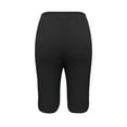 thumbnail image 4 of AherBiu Workout Shorts for Women Ribbed High Waisted Slim Running Yoga Bottom Legging Shorts Knee Length, 4 of 6