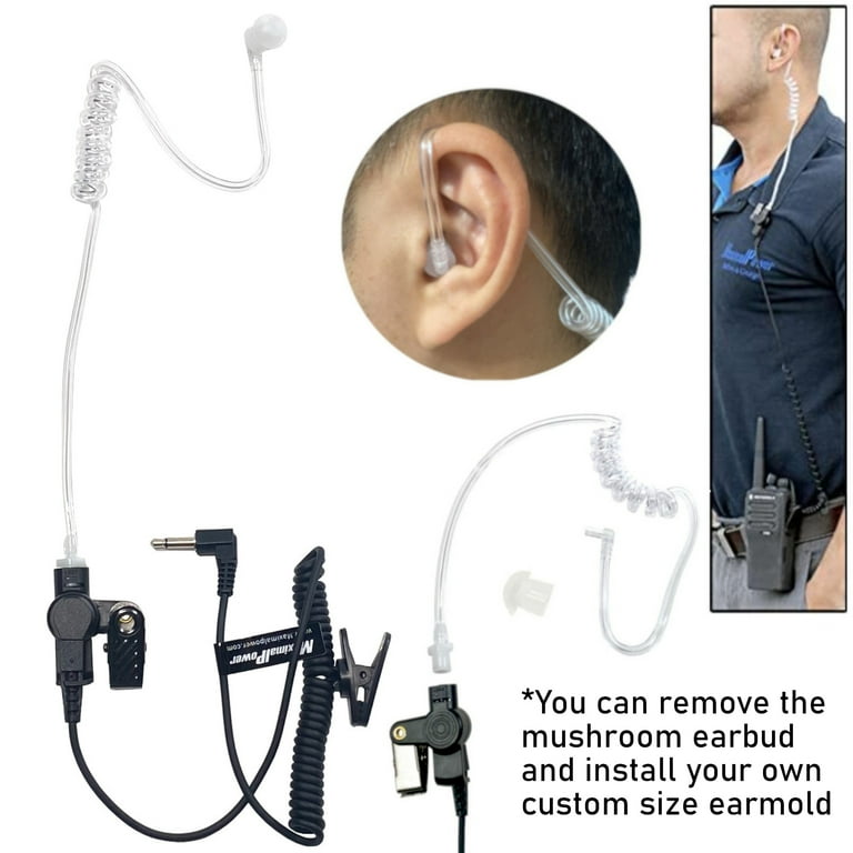 Maximalpower 2 Pack 3.5mm Listen Only Clear Acoustic Coil