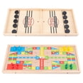 thumbnail image 2 of Juego de ajedrez de juguete Tablero de ajedrez de madera 2 en 1 juguete de escritorio para padres e hijos juego interactivo regalo FLhrweasw Nuevo, 2 of 9