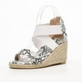thumbnail image 3 of Womens Platform Wedge Sandals Ankle Strappy Open Toe Slingback High Heel Summer Sandals, 3 of 5