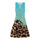thumbnail image 2 of Gibobby Vestido Mujer Casual de Playa Verano Vestido casual sin mangas con estampado de leopardo para mujer Verano(Azul claro,XL), 2 of 4