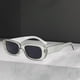 thumbnail image 2 of Gafas de sol rectangulares, gafas de sol retro de moda portátiles para viajes en bicicleta Gris, 2 of 9