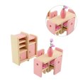 thumbnail image 1 of Vogacara Mini juego de muebles para casa de muñecas, casa modelo de juguete para niños, juego de muebles de madera, juguete educativo para niños, juego Muebles de casa de muñecas Comedor Vogacara FN000080-04B, 1 of 6