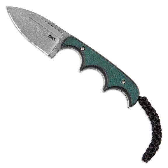 CRKT Minimalist Spear Point Outdoor Survival Fixed Blade Knife with Sheath: Stainless Steel Plain Edge Blade, Micarta Handle, 2396