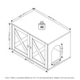 thumbnail image 3 of Furinno FH22302WW Peli Farmhouse Cat Litter Box Enclosure, White Wash, 3 of 8