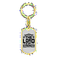 thumbnail image 4 of Lord Is My Strength Psalm 28:7 Stainless Steel or 18k Gold Premium Swivel Dog Tag Keychain, 4 of 10