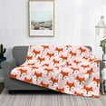 thumbnail image 2 of Disketp cute fox pink Flannel Blankets - Thick and Warm Blanket for Winter, Soft Fuzzy Plush King Blanket for All Seasons-40"x30", 2 of 6