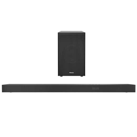 Restored Hisense U5120G 5.1.2ch Sound Bar with Wireless Subwoofer, 510W, Hi-Res Audio, Bluetooth 4.2, 4K HDR Pass Through, Type-C, HDMI ARC/Optical/AUX/USB, 7 EQ Modes,Black (Refurbished)