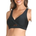 thumbnail image 1 of RELLECIGA Women's V Neck Bikini Top Criss Cross Cutout Bathing Suits, 1 of 12