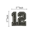 thumbnail image 3 of 12th, Twelve, #12, Man, Women, Football, Sports, Pewter, Metal, Hat, Lapel, Brooch, Pins, Jewelry, Made in USA, Over 30 Sport Designs Available. Creative Pewter Designs. A1040, 3 of 8